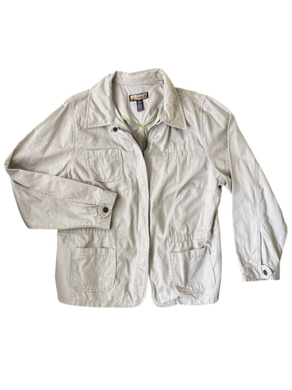 Havana Jacks Cafe Cotton Safari Utility Jacket Beige Lightweight Travel Coat‎ 1X